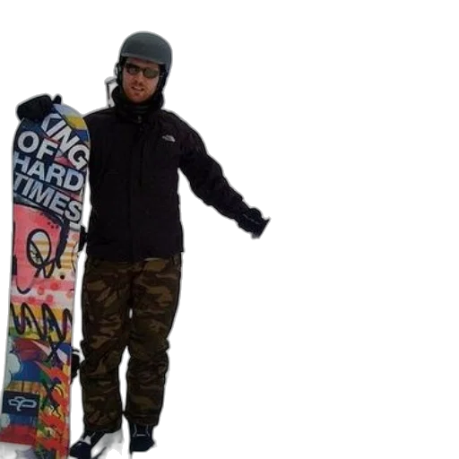 snow, snowboarder, stands, next transparent PNG cut-out