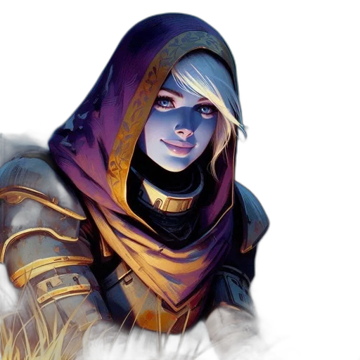 face, fantasy art, concept art, comic book art transparent PNG cut-out