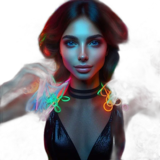 jewelry, face, dress, fantasy art transparent PNG cut-out