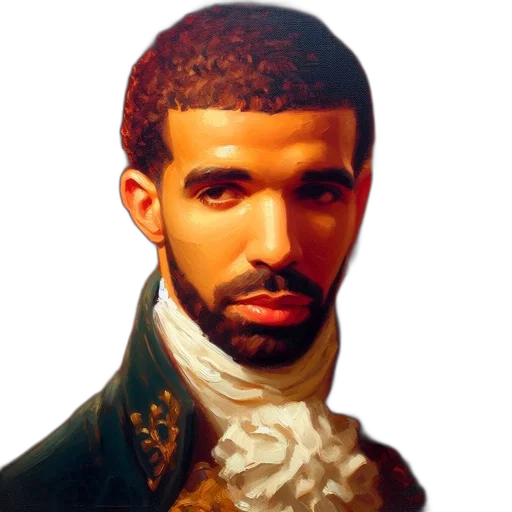 face, crown, jacket, photorealistic transparent PNG cut-out