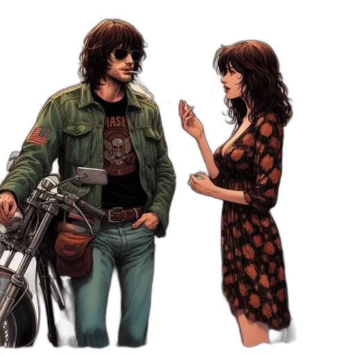 jacket, comic book art, concept art, photorealistic transparent PNG cut-out