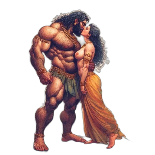 fantasy art, concept art, comic book art, oil painting transparent PNG cut-out