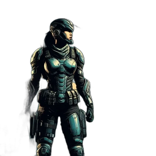 weapon, robot, concept art, 3d render transparent PNG cut-out