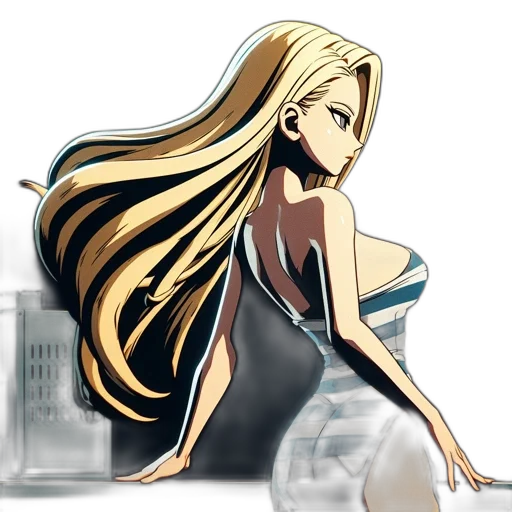 dress, hair, cartoon, anime transparent PNG cut-out
