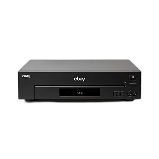 3d render, black, dvd, player transparent PNG cut-out