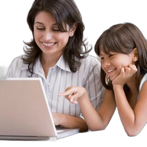 woman, girl, smiling, while transparent PNG cut-out