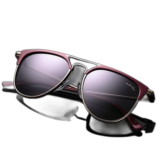 3d render, fashionable, titanium, glasses transparent PNG cut-out