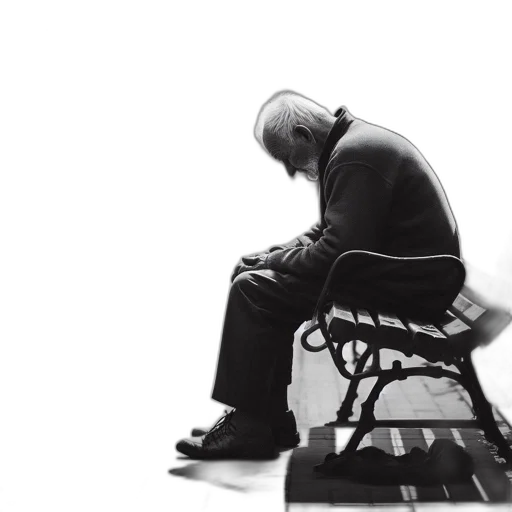 jacket, furniture, elderly, man transparent PNG cut-out