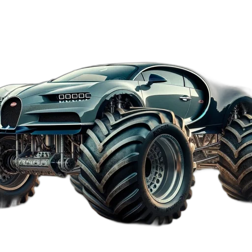 car, robot, concept art, 3d render transparent PNG cut-out