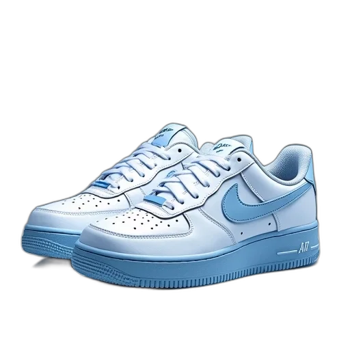 shoes, vaporwave, 3d render, blue transparent PNG cut-out
