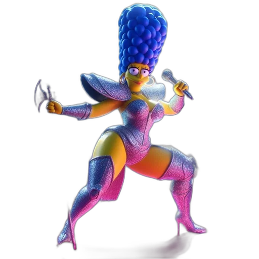 robot, hair, crown, dress transparent PNG cut-out