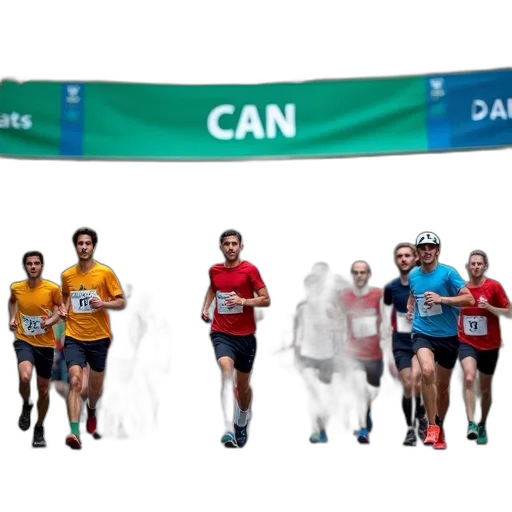 group, runners, participating, race transparent PNG cut-out
