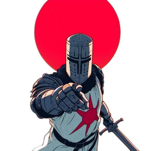 sword, weapon, robot, comic book art transparent PNG cut-out