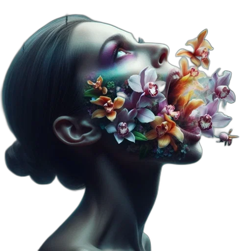 crown, face, flower, mask transparent PNG cut-out