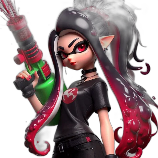 weapon, staff, hair, dress transparent PNG cut-out