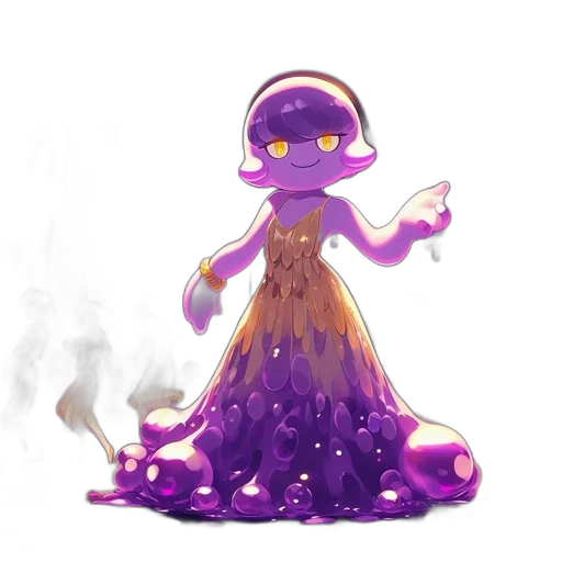 dress, creature, staff, concept art transparent PNG cut-out