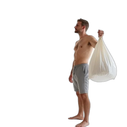 3d render, two, men, holding transparent PNG cut-out