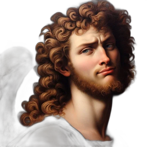 face, crown, hair, photorealistic transparent PNG cut-out