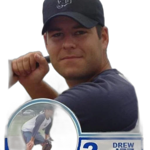 baseball, card, featuring, drew transparent PNG cut-out