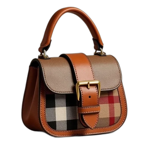 earth tones, small, bucklebag, mosaic transparent PNG cut-out