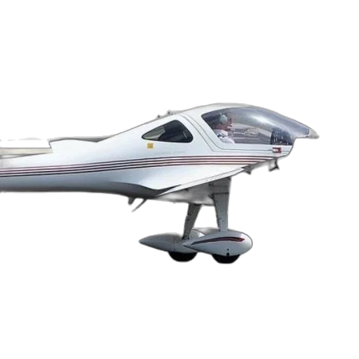 3d render, small, white, airplane transparent PNG cut-out