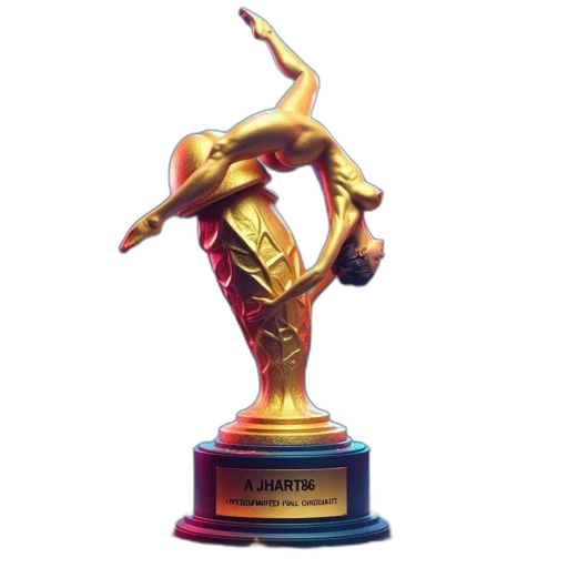 golden, statue, dynamic, pose transparent PNG cut-out