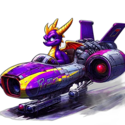 car, robot, dragon, weapon transparent PNG cut-out