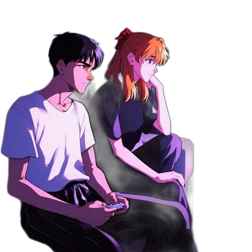 anime, concept art, watercolor, pixel art transparent PNG cut-out