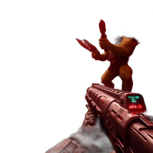 weapon, robot, staff, creature transparent PNG cut-out