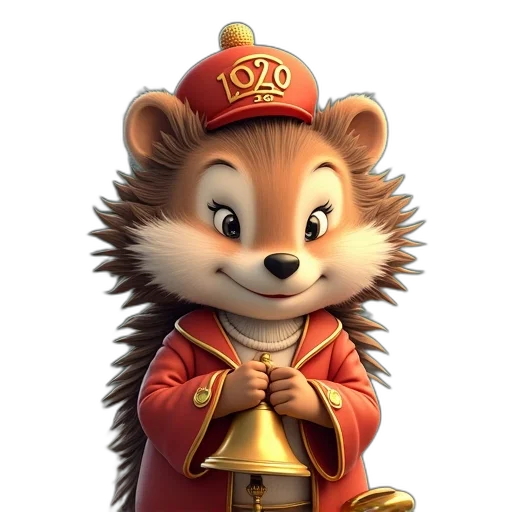 staff, crown, animal, 3d render transparent PNG cut-out