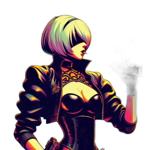 jacket, robot, weapon, dress transparent PNG cut-out