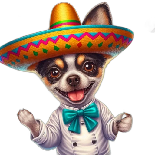hat, staff, animal, photorealistic transparent PNG cut-out