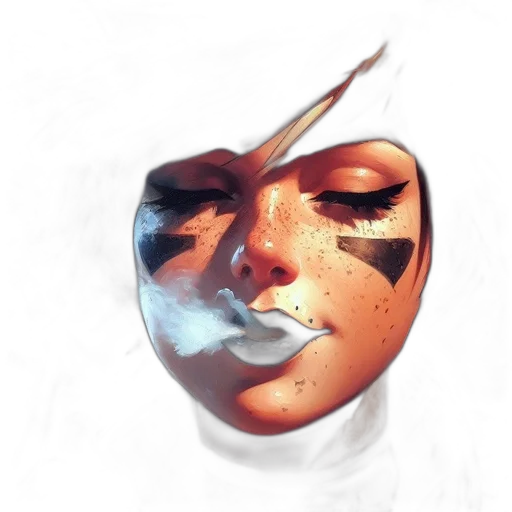mask, face, concept art, photorealistic transparent PNG cut-out