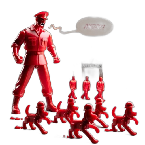 robot, staff, concept art, 3d render transparent PNG cut-out