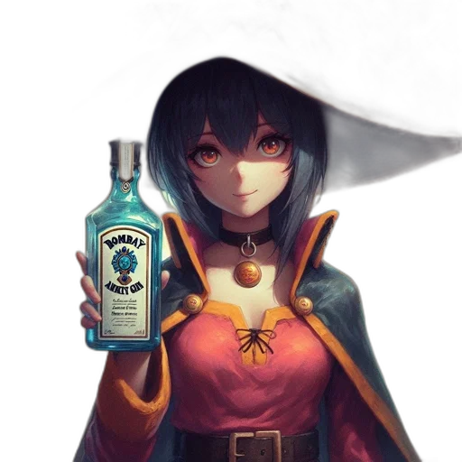 bottle, dress, robot, crown transparent PNG cut-out