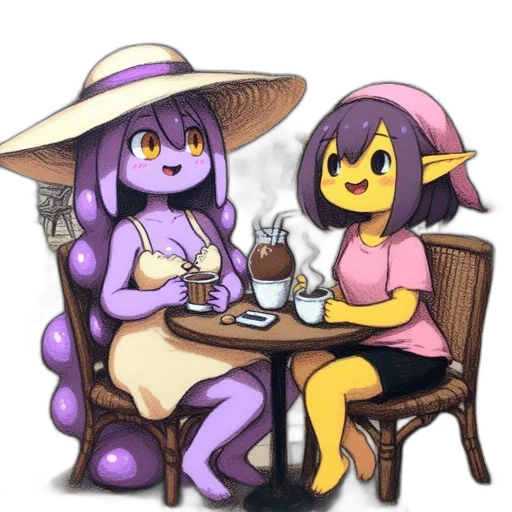 hat, food, dress, staff transparent PNG cut-out