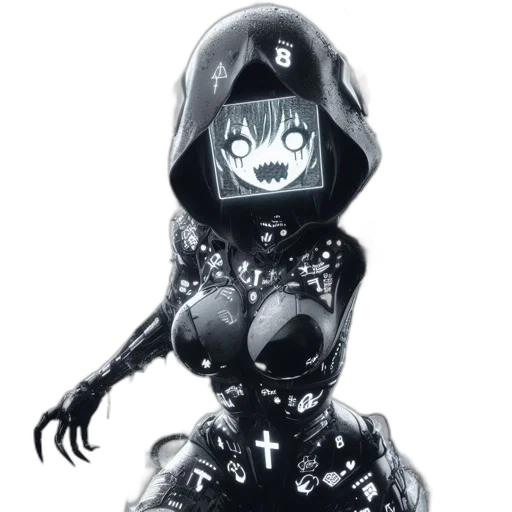 robot, mask, dress, creature transparent PNG cut-out