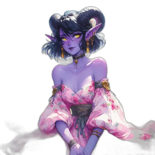 dress, fantasy art, concept art, watercolor transparent PNG cut-out