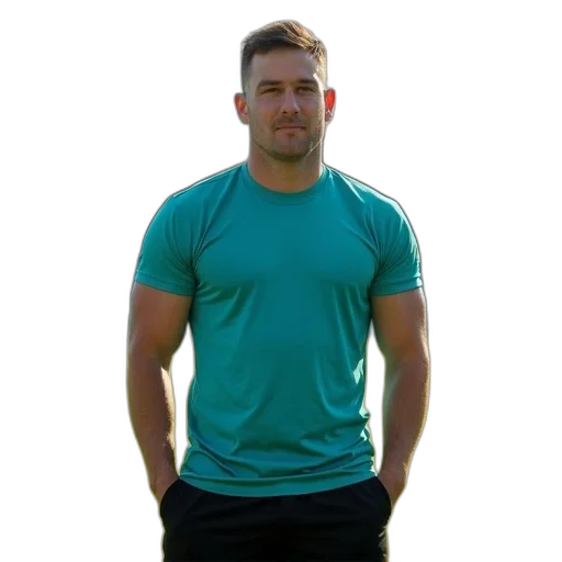 staff, jacket, green, men transparent PNG cut-out