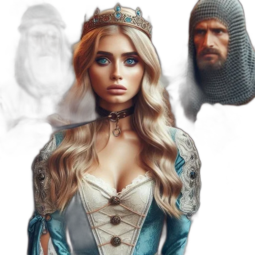 crown, face, fantasy art, concept art transparent PNG cut-out