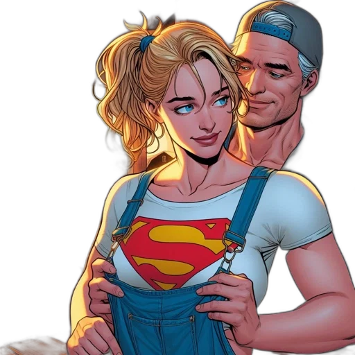 comic book art, concept art, blonde, woman transparent PNG cut-out