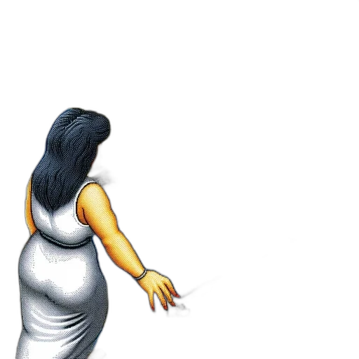 dress, jewelry, hair, face transparent PNG cut-out