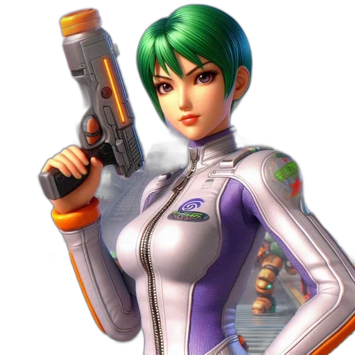 weapon, robot, staff, jacket transparent PNG cut-out
