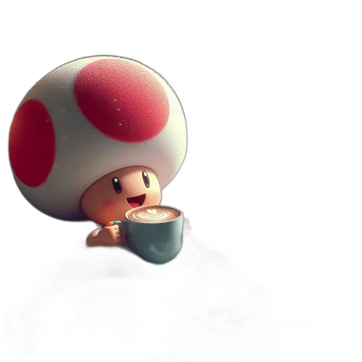 hat, food, creature, 3d render transparent PNG cut-out