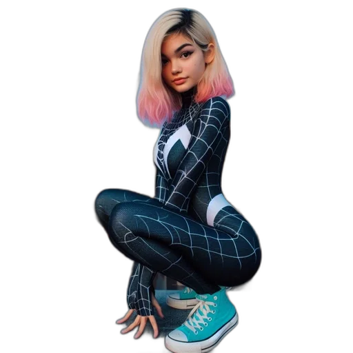 dress, jacket, hair, creature transparent PNG cut-out