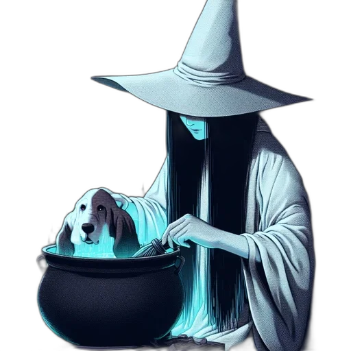 mask, hat, staff, creature transparent PNG cut-out