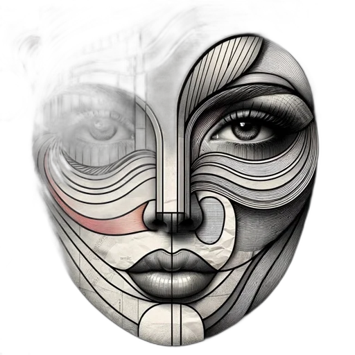 mask, face, jewelry, photorealistic transparent PNG cut-out