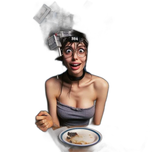 food, mask, face, robot transparent PNG cut-out