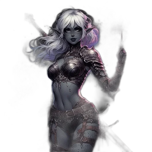 fantasy art, concept art, comic book art, cyberpunk transparent PNG cut-out