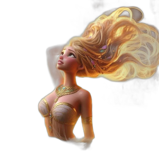 hair, crown, fantasy art, concept art transparent PNG cut-out